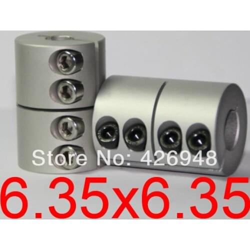 6.35x6.35 Rigid clamping screws Solid Coupling for Engraving machine,6.35mm to 6.35mm shaft coupler for stepper motor D25 L40