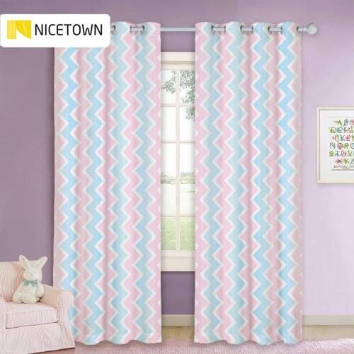 NICETOWN 1PC Print Curtains Home Decor Simple Chevron Zig Zag Pattern Room Darkening Panels Light Heat Sun Blocking Drapes