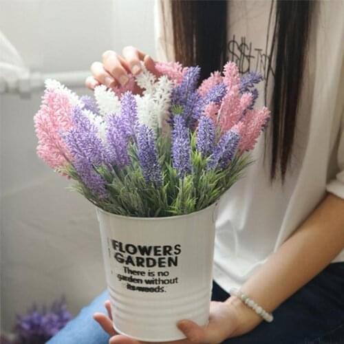 1PCS Romantic Provence decoration lavender flower plastic artificial flowers grain decorative Simulation of aquatic plants
