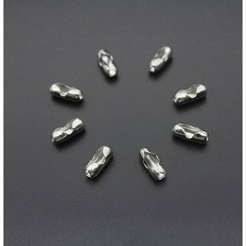 10PCS Metal Ball Chain Connector Clasps Beads Crimp Fit Blind Chain Joiner For Necklace Bracelet Jewelry Making Findings