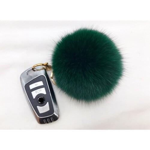 11cm Genuine Fox Fur Pom Poms Furry Fur Ball Women Bag Bug Monster Bag Charm Bugs Pompom Keychain Luxury Pendant f339