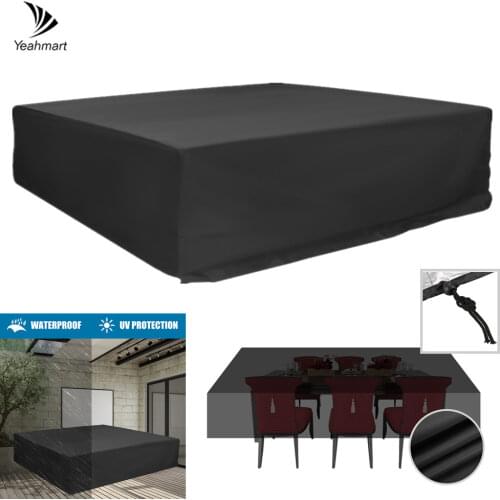 600D Oxford Patio Furniture Cover 213CM Waterproof Outdoor Covers Rain-Snow Proof Anti-UV Furniture Rain Cover with 4 Buckles