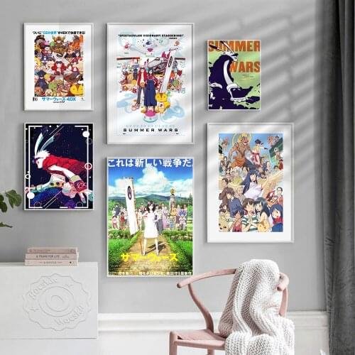 Animation film Summer Wars poster, Wall Stickers, Summer Wars Canvas Painting, Anime Poster, Retro Poster,Wall Picture