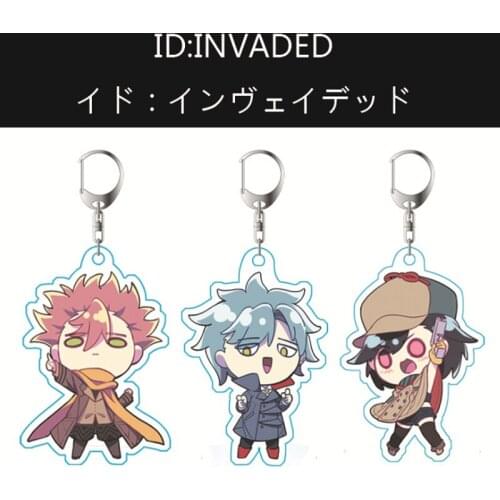 Anime ID:INVADED Narihisago Akihito Acrylic Keychain Pendant Keyring Cosplay Prop Jewelry Accessorie Pendant Gift Favor Souvenir