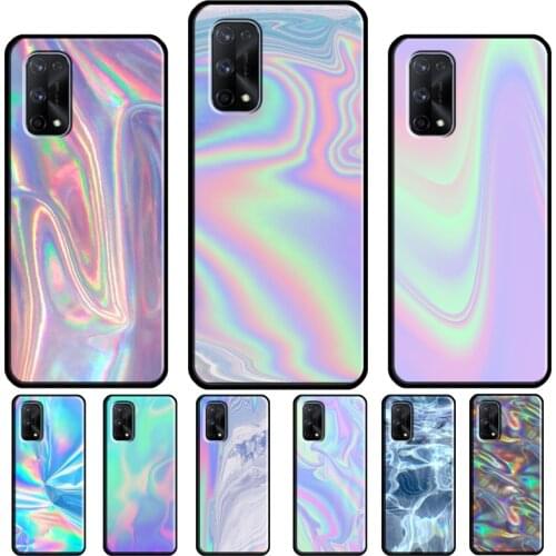 Rainbow Holographic Iridescence For OnePlus 8T Nord 8 9 Pro Phone Case For OPPO Realme 8 Pro Q3 6 7 Pro GT Neo C3 C11 C15