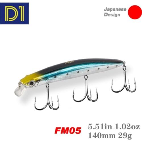 D1 Fishing Lures 120mm 19g 140mm 29g Minnow Lure Rattles High Quality Hard Bait Crankbait Wobbler Fishing Tackle leurre Peche