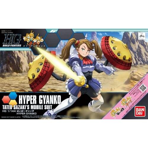 BANDAI GUNDAM 1/144 HGBF Hyper Gyanko Gundam model kids assembled Robot Anime action figure toys