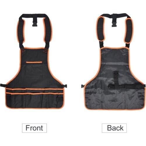 Apron Adjustable Waist Tool Apron with Pockets Gardening Kit Work Apron Double Layered Oxford Cloth Gardening Tool