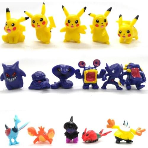144Pcs Tomy Pokemon Figures Model Pikachu Anime Figure Action Toys Dolls Child Birthday Kawaii Gift For Boys Kids 2-3cm Cute