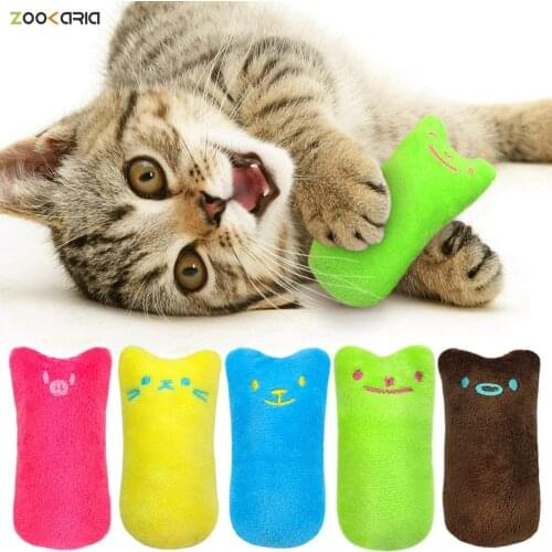Teeth Grinding Catnip Toys Funny Interactive Plush Cat Toy Pet Kitten Chewing Vocal Toy Claws Thumb Bite Cat mint For Cats hot