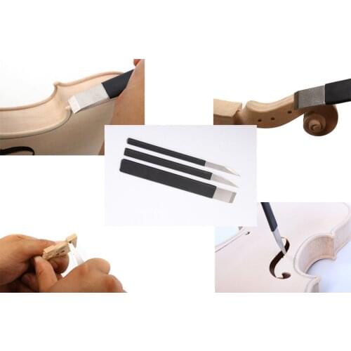 Luthier tool 3 pcs or 2 pcs Violin Guitar Maker Tool Knife Carve Violin Viola Steel Blade