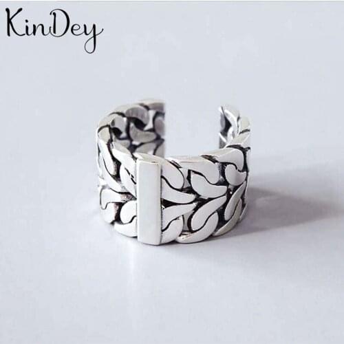 Kindey Boho Silver Color Irregular Rings for Women Jewelry Retro Big Antique Rings Girls Christmas Gifts Anillos