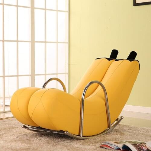 Creative Single Lazy Sofa Banana Lounge Chair Rocking Chair Lovely Personality Bedroom Small Family Sofa Furniture Living Room