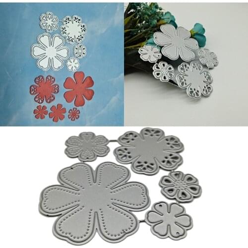 Flowers Metal Cutting Dies Stencil DIY Scrapbooking Album Paper Card Template Mold Embossing Craft Decoration M6CE