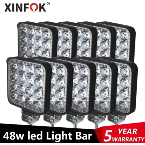 Mini LED 48W LED Work Light Bar Square Spot beam 24V 12V Off road LED Light Bar For Truck 4X4 4WD Car SUV For ATV IP67