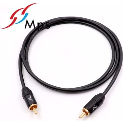 MPS X-9 6N 99.99997% Silver OCCS RCA Cable Male to Male RCA Coaxial Wire Line For Hifi Audio Video Home Theater DVD CD Player TV