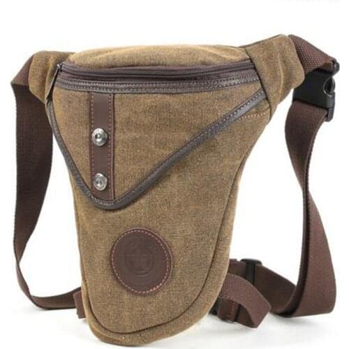Men Drop Leg Waist Bag Riding Nylon/Canvas Military Motorcycle Design Shoulder Crossbody Male Hip Bum Belt Bags Thigh Fanny Pack