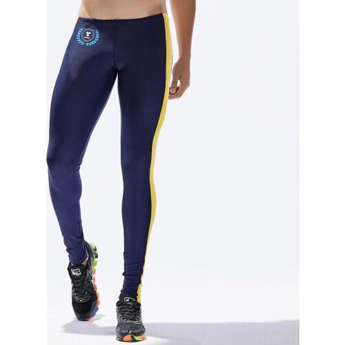 Mens Youth Fashion Color Matching Tight Training Trousers Mens Personality Simple Sports Stretch Trousers