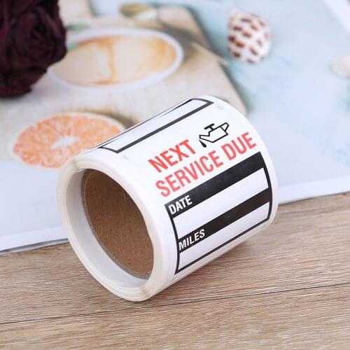 100pcs Transparent Oil Change Sticker Reminder Sticker Special Design Small Size