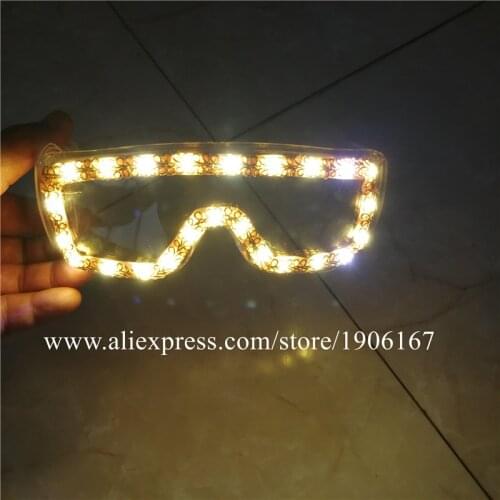 New Design LED Luminous DJ DS Glasses Party Halloween Mask Led Light Up Eyewear Event Supplies DJ Club Stage Show G