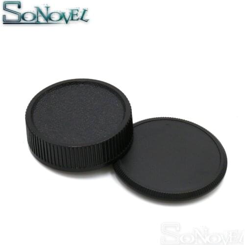 42mm Plastic Front & Rear Cap Cover for M42 Digital Camera Body and Lens Black 1× Rear Lens Cap + 1× Body Cap