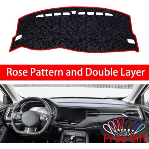 Rose Pattern For HAVAL F7 2019 Dashboard Cover Car Stickers Car Decoration Car Accessories Interior Car Decals