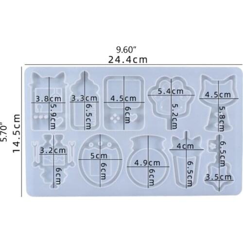 Quicksand Shaker Crystal Epoxy Resin Mold Hanging Pendant Jewelry Silicone Mould F3MF