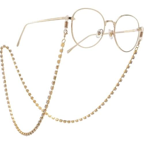 Fashion Women Sunglasses Reading Glasses Crystal Chain Eyewear Cord Lanyard Jewelry Accessories