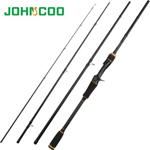 JOHNCOO 2.1m 2.4m 2.7m 5-20g Carbon Fiber Rod Fast Action Spinning Fishing Rod Casting Travel Rod 4 Sections Sensitive Lure Rod