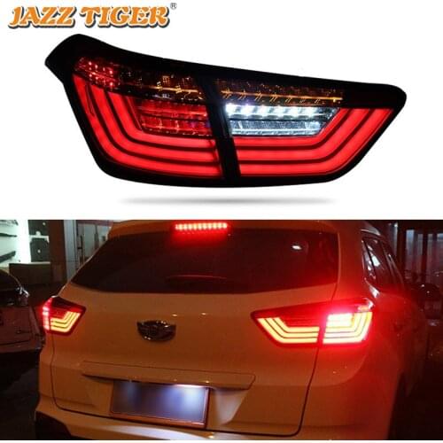 LED Car Taillight Tail Lamp Brake Reversing Reverse Rear Lights for Hyundai Creta 2014 -2017 2018 Reflector Turn Signal Fog Lamp