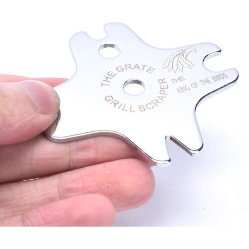 Portable Metal Bbq Grills Grate Cleaner Cleaning Barbecue Scraper Scrubber Tool
