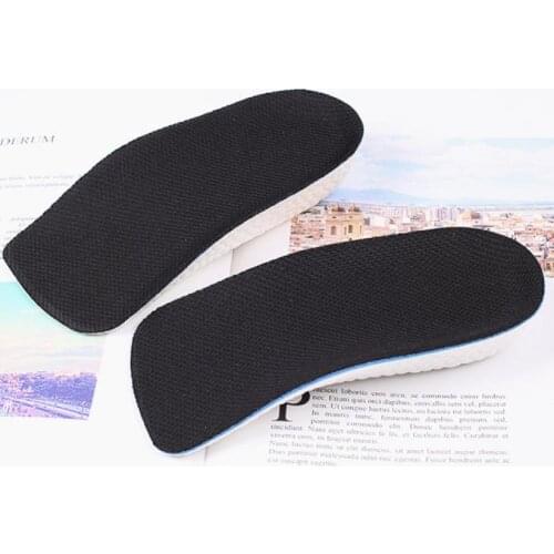 2Pcs Shock Absorption Comfortable Unisex Adult Casual 2.5cm Insoles Breathable Non-Slip Heightening Half Pads Insoles