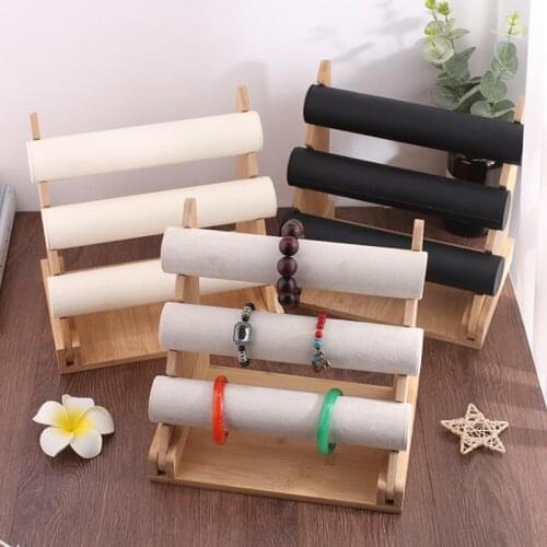3-Tier Detachable Jewelry Bracelet Watch Bangle Display Holder Stand Showcase T-bar Jewelry Display Stand Rack Bracele Holder