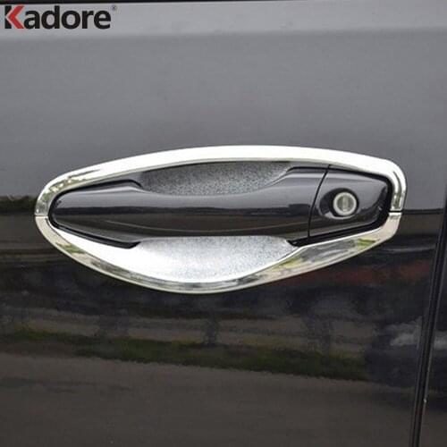 For Hyundai Santa Fe ix45 2013 2014 2015 Chrome Side Door Handle Bowl Cover Trim Decoration Frame Car Styling Accessories 8pcs