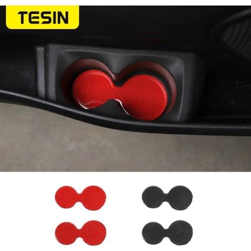 TESIN Door Cup Holder Mat for Dodge RAM 1500 2018+ Car Gate Slot Mat Cup Holder Pad Accessories for Dodge Ram 1500 2018