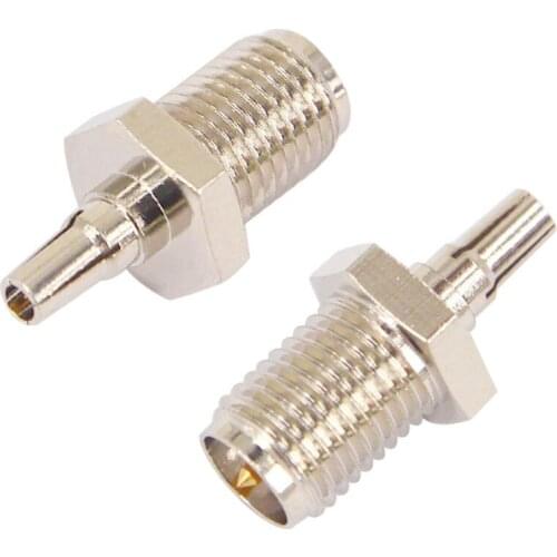 10pcs 3g 4g antenna RF Coaxial Adapter SMA To CRC9 Coax Jack Connector RP SMA Female Jack To CRC9 Plug Silver