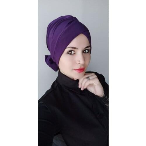 Womens Bow Double-sided bone Purple