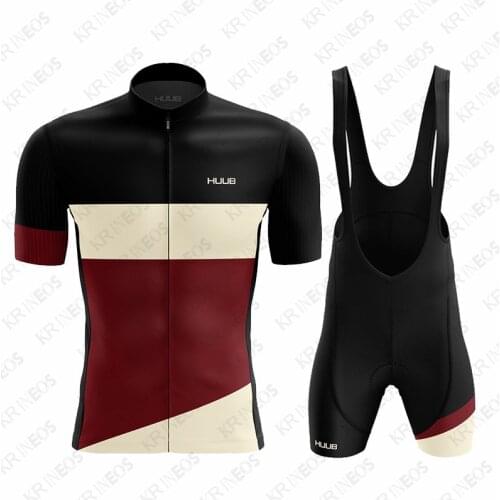 Cycling Jersey Kit Bicycle Short Sleeve HUUB Men Bike Bib Shorts Clothes Maillot Cycling Sets Clothing Ropa Ciclismo