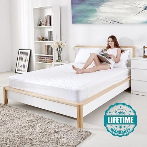 IRoyal 180X200cm Cotton Mattress Pad Hypoallergenic Microfiber Fill Mattress Cover Deep Pocket Waterproof Mattress Protector