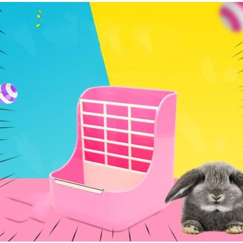 Rabbit Grass Shelf Food Bowl Automatic Feeder Feed Food Box Feed Trough Fixed Hanging Type Anti-Steak Anti-Turning Pet Bowl