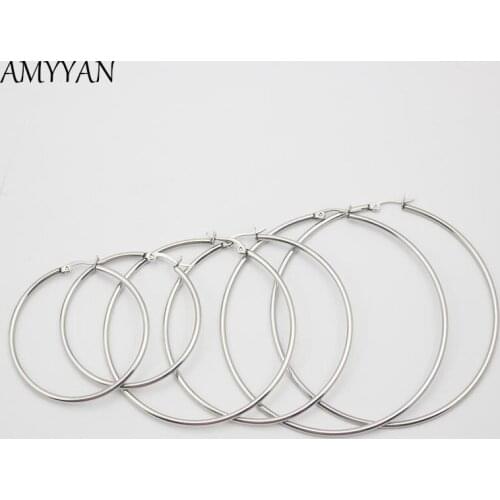 Fashion Jewelry Hoop Earrings 316L stainless steel Large Circle Hoop earrings set for women bijoux new