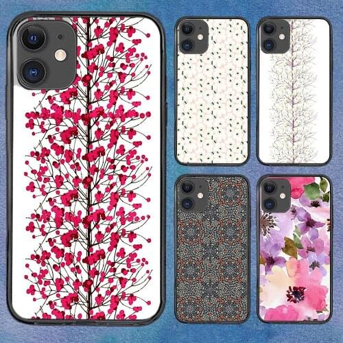 Flower Watercolor For iPhone 11 Case 6 Mini Pro XS Max X XR 6 12 Plus Luxur Soft TPU Airbag Cover 12Pro 11Pro 12Mini