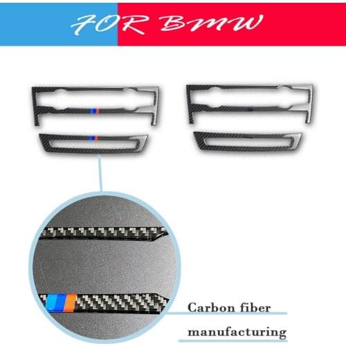 1SET 3D Gloss Carbon Fiber Stickers For Car Air Panel Center Console For BMW E70 E71 X5 X6 2008-2013 M Accessories