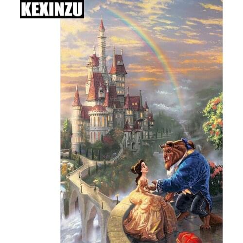 NEW diamond painting volledig full drill resin square -castle-5d diy Cross stitch Diamond embroidery Mosaic SH