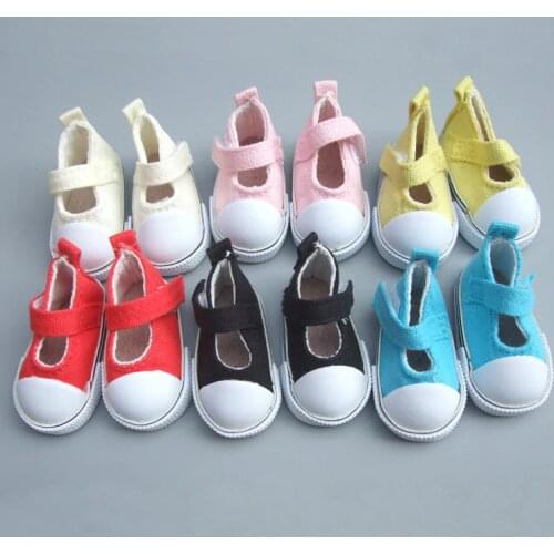 5 cm Doll shoes Denim Canvas Mini Toy Shoes1/6 Bjd Sneackers boots For Russian diy handmade doll