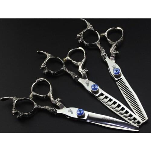 6INCH 17.5cm Dragon handle Stainless Cutting Scissors Hairdressers Scissors Human Hair Scissors or Grooming-for-dog Styling Tool