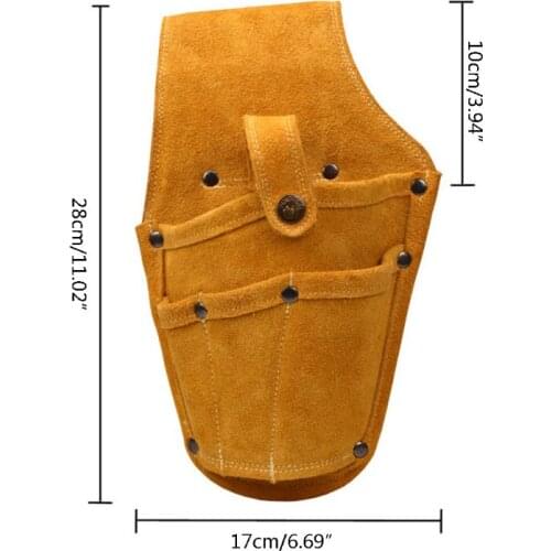 Wearable Waist Pack Electric Drill Bag Screws Nails Drill Bit Pouch Bag 37MD