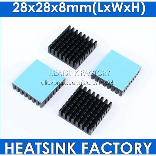 5pcs 28x28x8mm Aluminum Heatsink Radiator Cooling For Electronic Chip IC 3D printer Raspberry PI With Thermal Conductive Tape