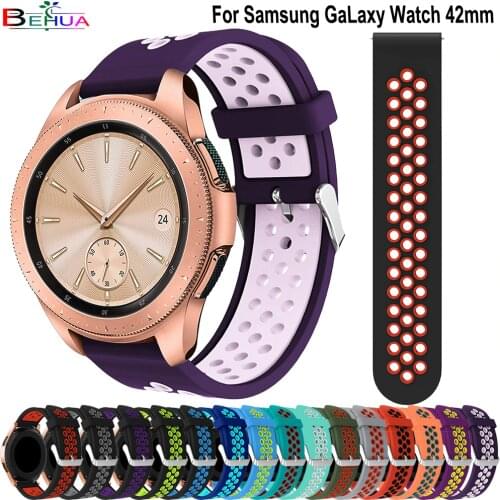 Watch Strap for Samsung Gear S2 sport Frontier Classic Silicone for Samsung galaxy Watch 42mm For huami amazfit 20mm wristband