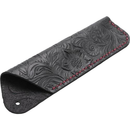 Handmade Leather Double Pen Case Holder for Ballpoint Pen Fountain Pen Sleeve Pen